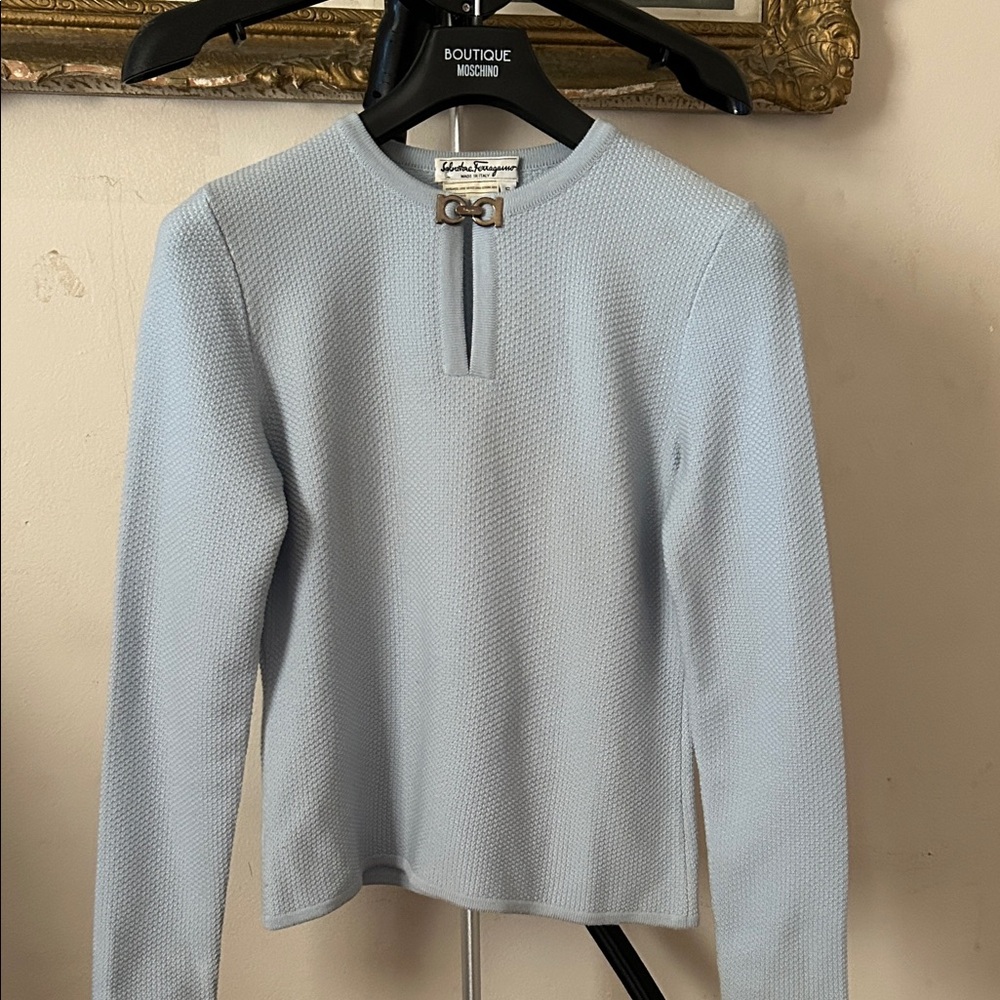 Light Blue Long Sleeve Sweater